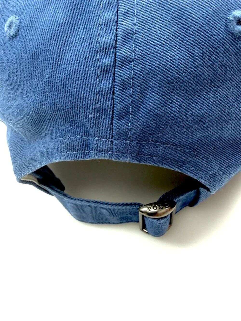 NWT POLO RALPH LAUREN EARTH BLUE SPELL OUT COTTON TWILL HAT
